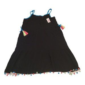 Justice Top Girls 14/16 Sleeveless Black‎ Neon Accents Nwt
